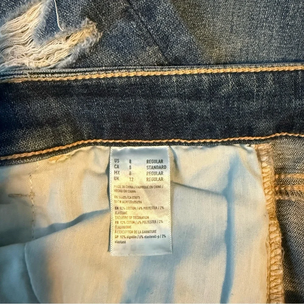 American Eagle Outfitters Blue Ankle Cropped Jeans